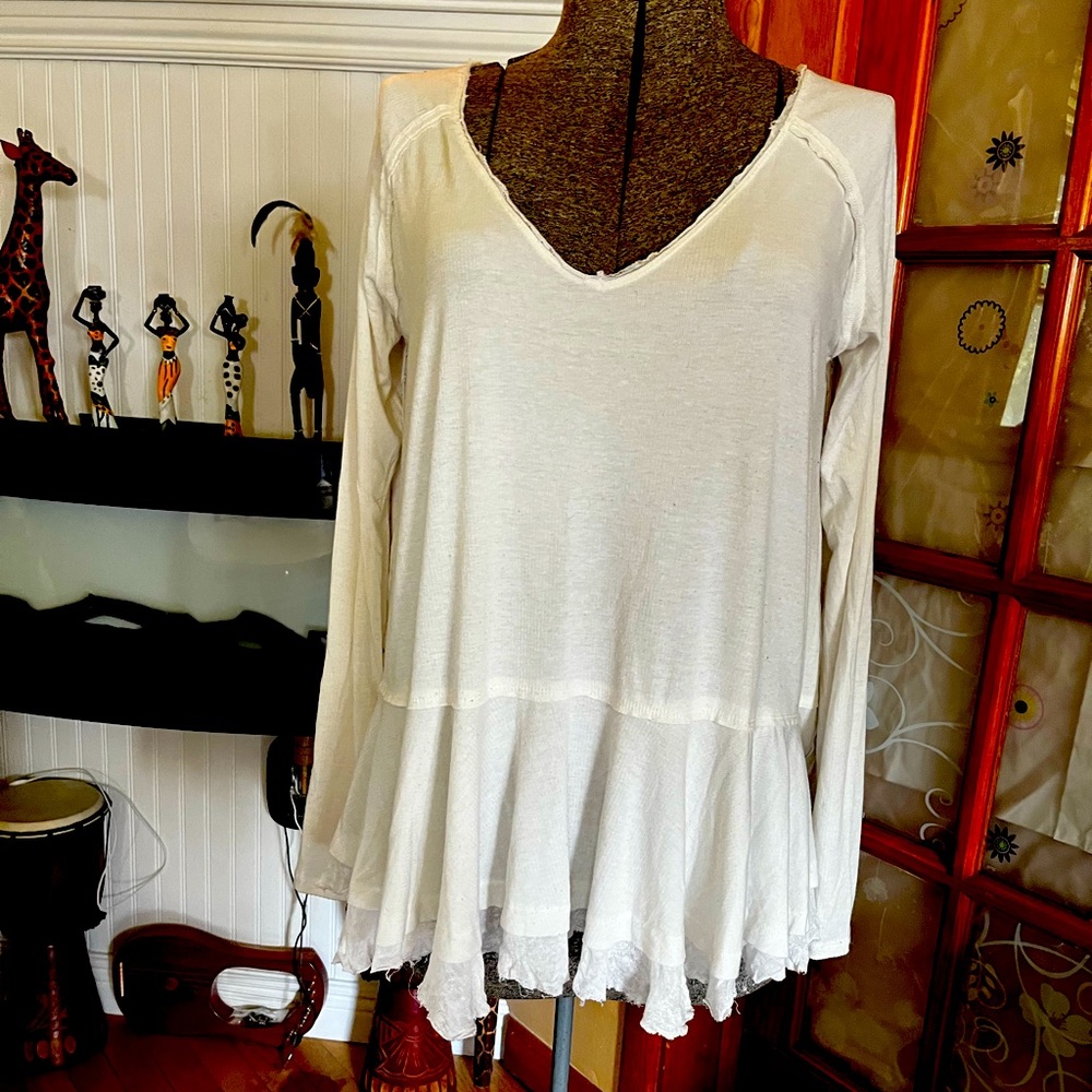 White free people sweater